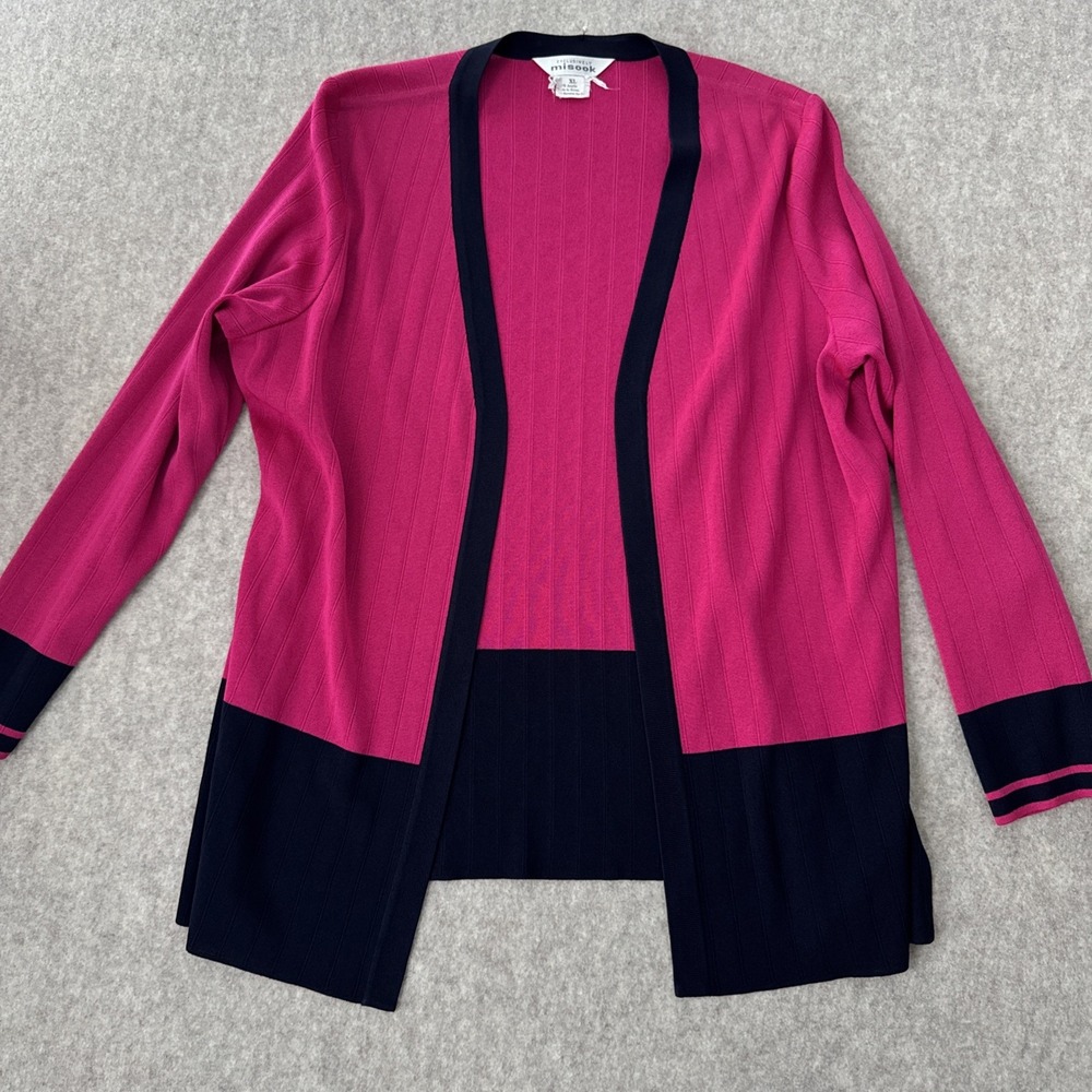 Exclusively Misook Vintage Knit Open Cardigan Womens XLarge
